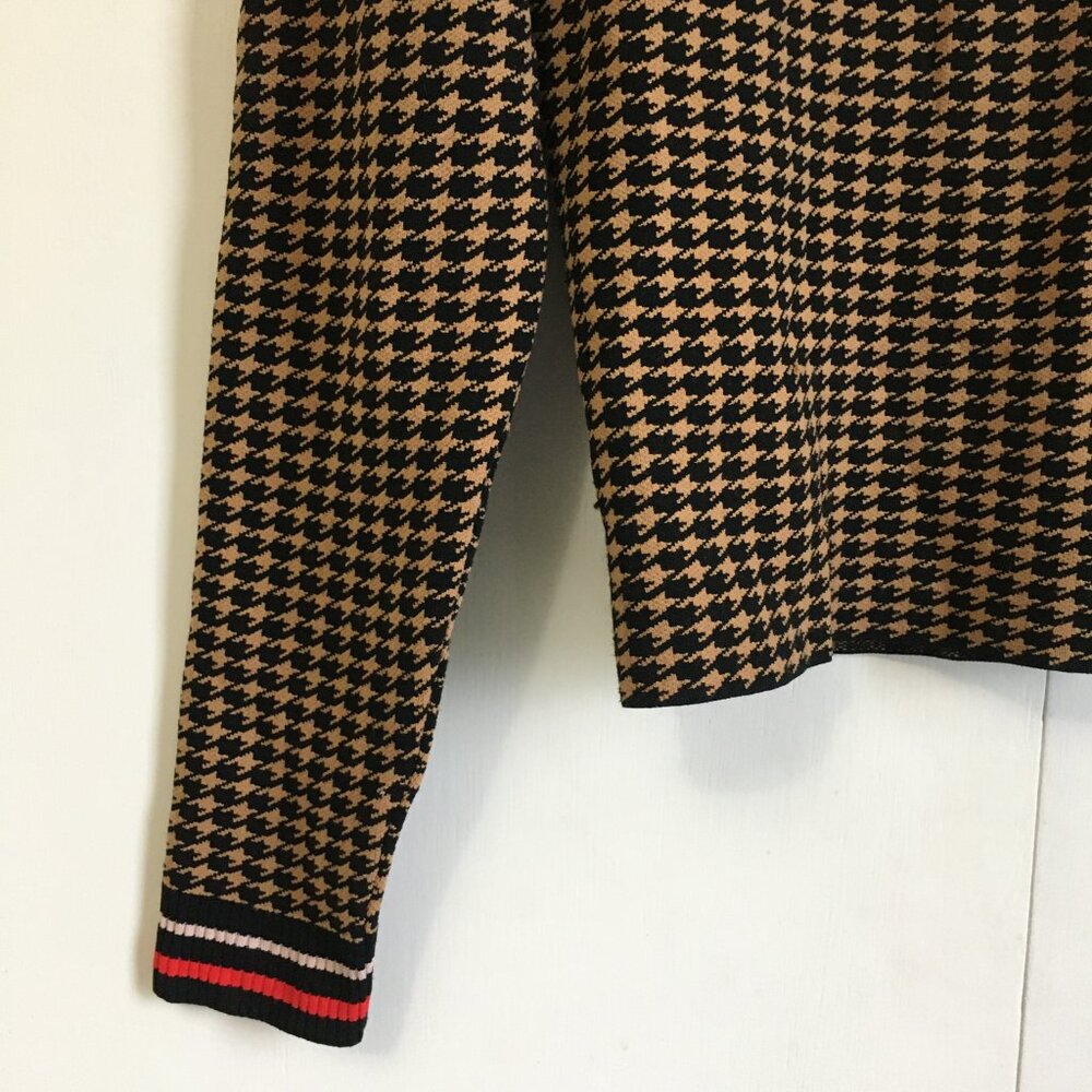 ONLY Zandra 2019 Pullover Houndstooth Knit Sweater With Preppy Stripes Size S - Picture 7 of 16